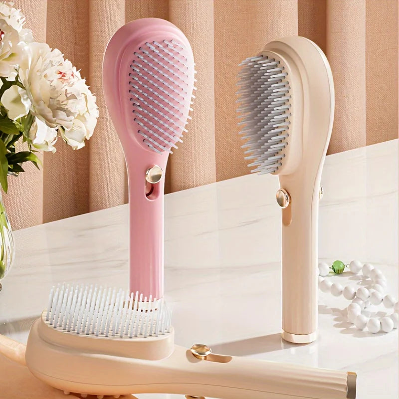 1pcs Magic Retractable Hair Comb-Anti-Static Scalp Massaging & Detangling Brush for All Hair Types Holiday Gift Box Beauty Tool