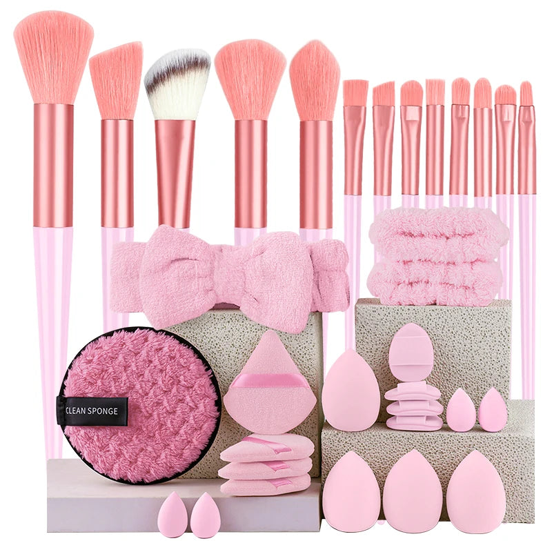 Ensemble de pinceaux de maquillage 13/33pcs Kit de pinceaux de maquillage professionnels doux