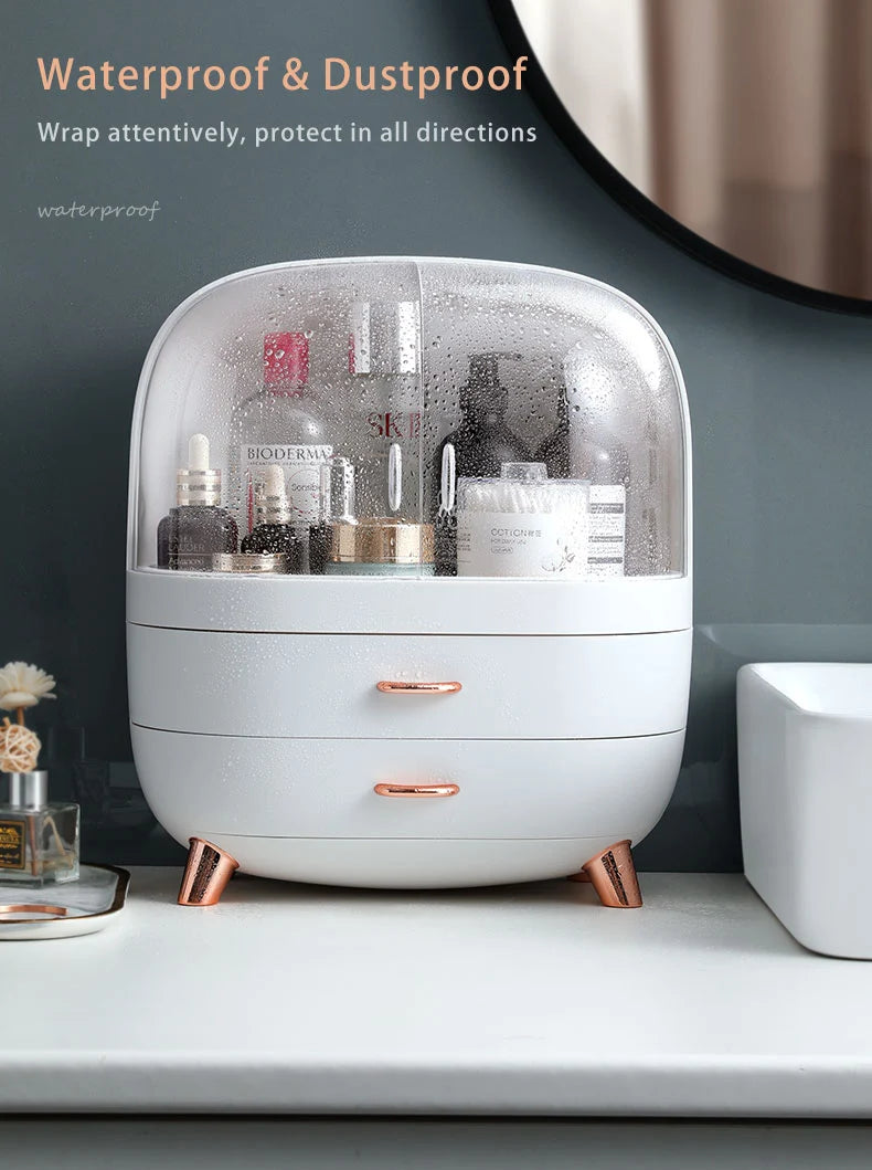 Conteneur de maquillage Boîte de vernis Organisateur de rangement de bureau Tiroir de maquillage Grande boîte Capacité cosmétique Stockage Organisateur de bijoux pour ongles