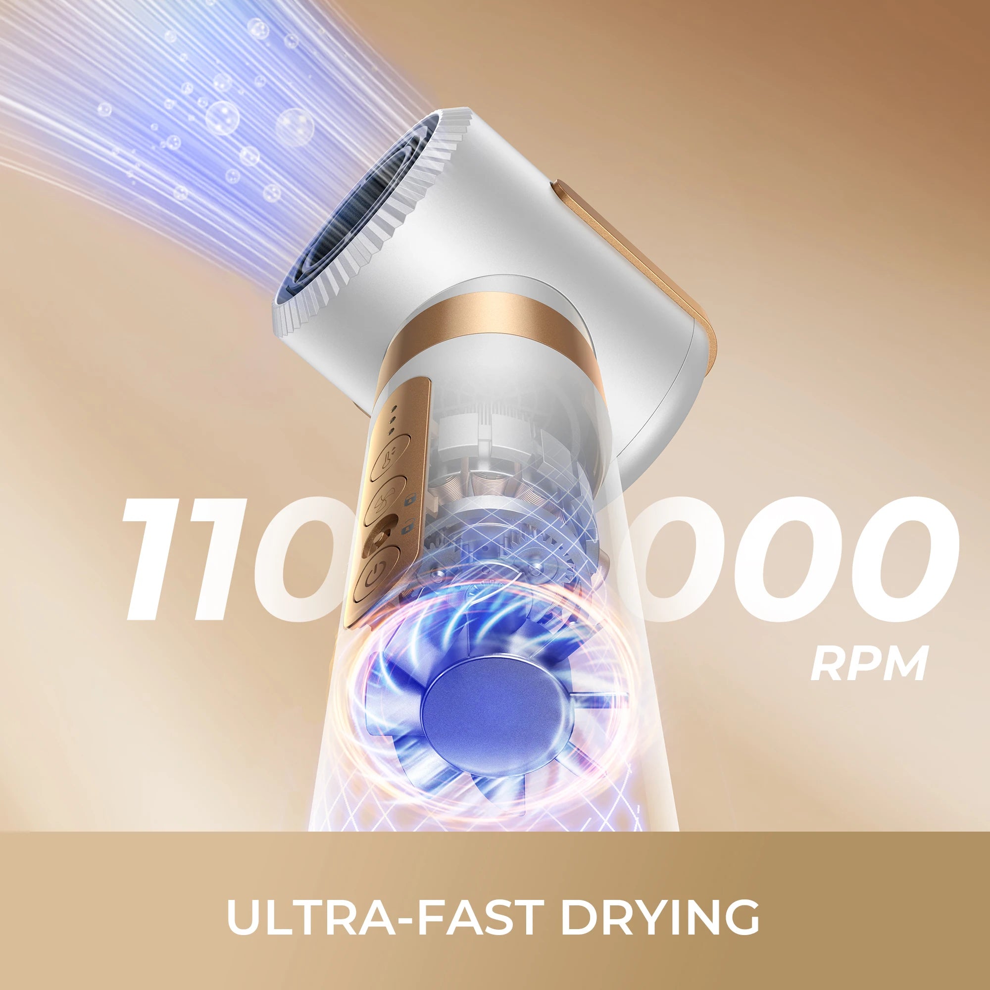 Brosse de sèche-cheveux 7 en 1 sans brosse Sèche-cheveux à grande vitesse avec diffuseur Sèche-cheveux ionique Peigne de coiffage à air chaud Bigoudis automatique