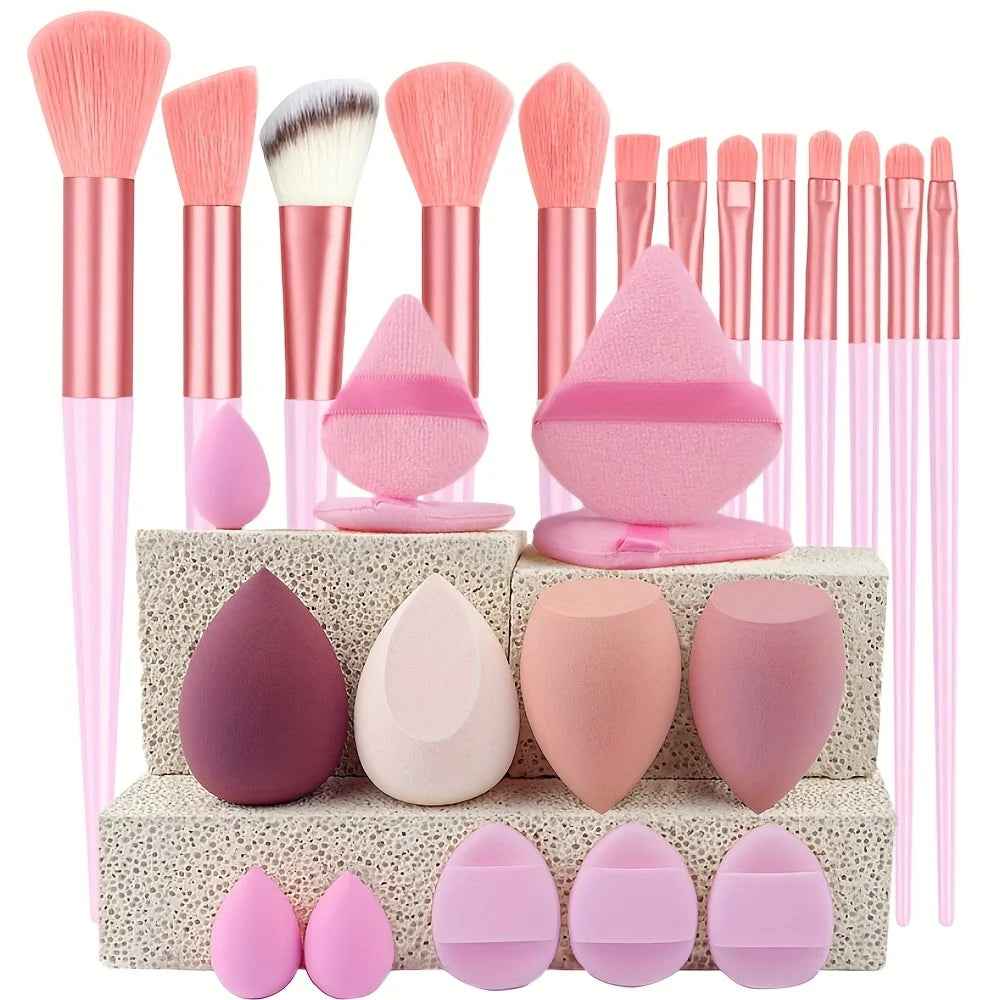 Pinceaux de maquillage 8-29 pièces Kit de maquillage Professionnel Femmes Cosmétique Brosse à poudre  Fond à paupières etc.
