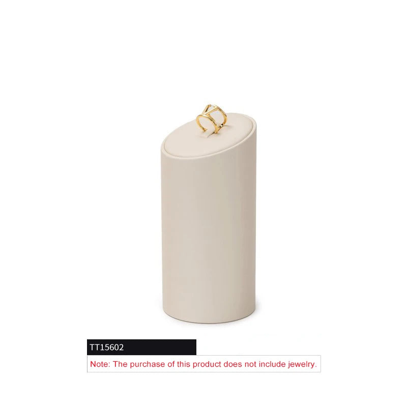 Ciyye Beige Jewelry Counter Display Set Props Shop Cabinet Display for Necklace Earring Ring Jewelry Stand Storage Organizer Set