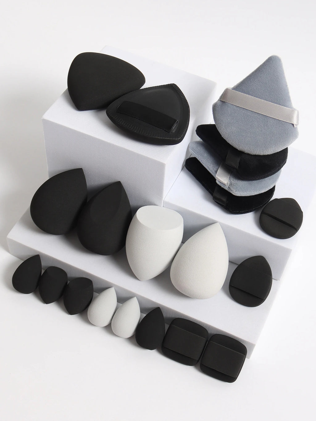 20 Pcs Pink Makeup Sponge and Makeup Puff Set Suitable for Face Cream and Powder Concealer Powder Makeup Machine