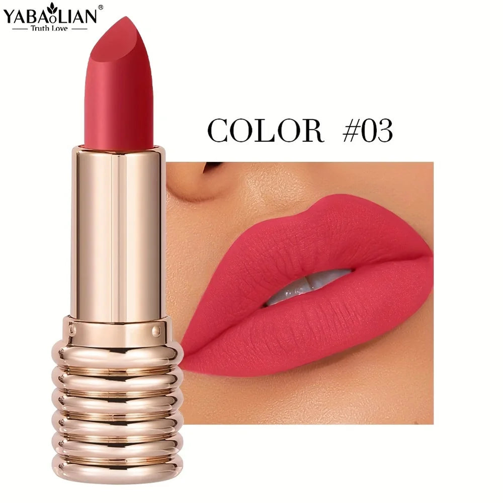 1pc Matte Lipsticks Waterproof Velvet Nude Lipstick Sexy Red Lip Stick Pigment Makeup Pink Lip Gloss Long Lasting Makeup