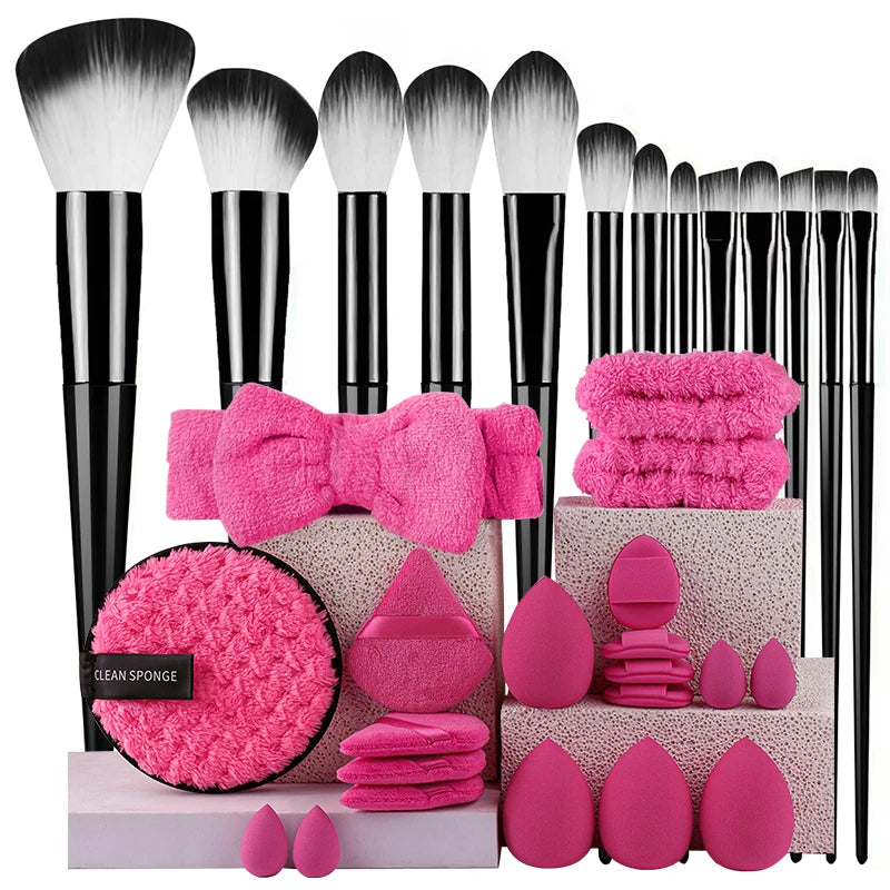 Ensemble de pinceaux de maquillage 13/33pcs Kit de pinceaux de maquillage professionnels doux
