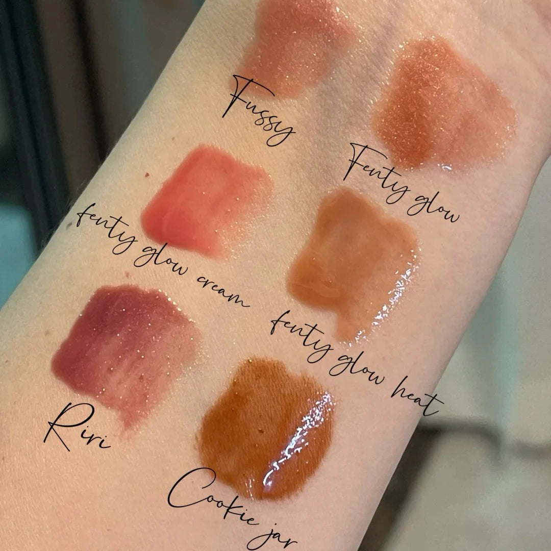 Hot 9 Colors Lip Gloss Rouge à lèvres Water Gloss Highlight Mirror Lasting FUSSY HEAT RIRI Sparkling Charming Hydratant Lip Care