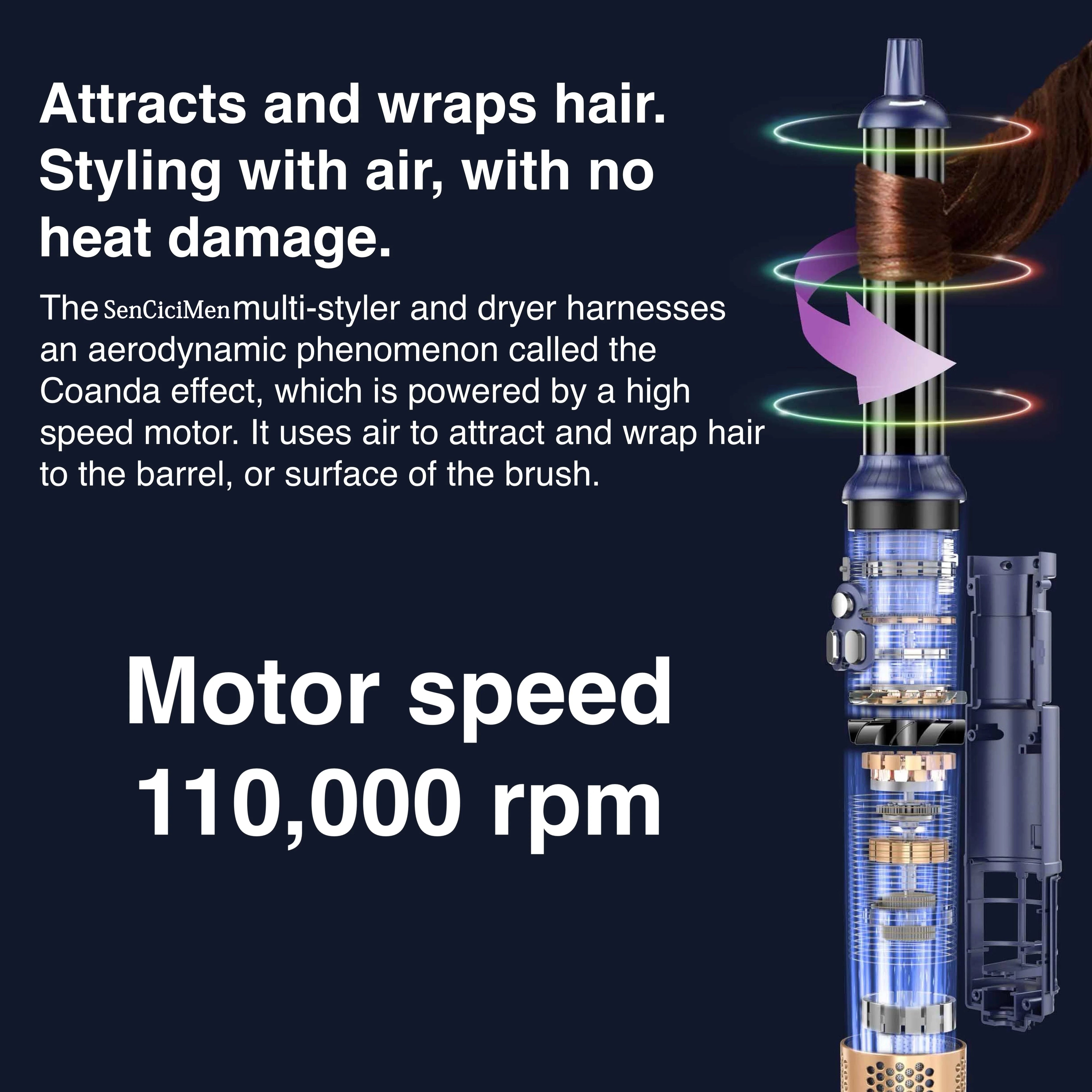 6 in1 Professional Hair Styler Multi Curling Iron Hair Styler Straightener Brush Curly 220V Hair Dryer Multi HairStyler