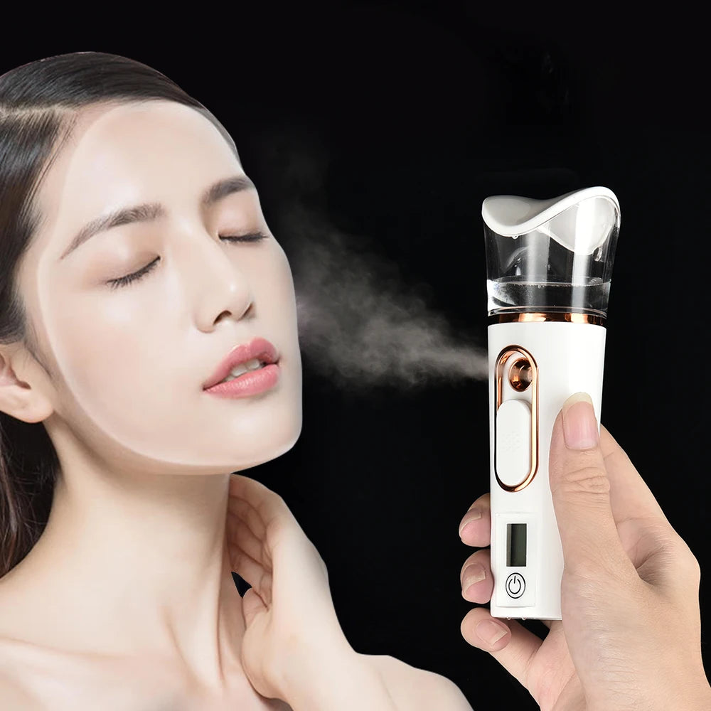 Mini Nano Facial Sprayer Skin Test  Mist Facial Sprayer Humidifier Rechargeable Nebulizer Face Steamer Moisturizing Beauty