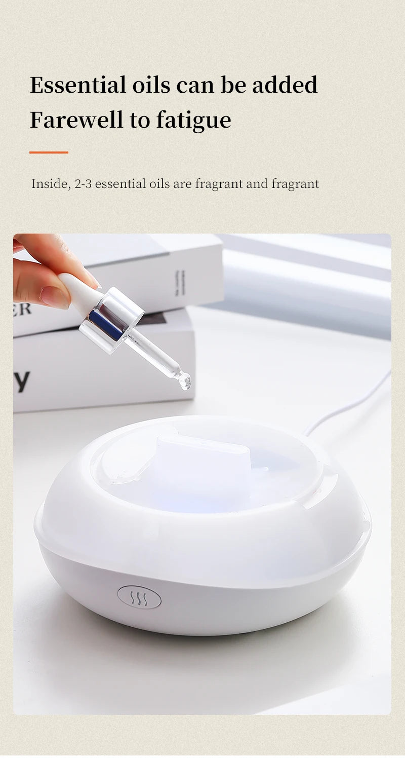 High Quality Aroma Diffuser Essential Oil Lamp 200ml USB Portable Air Humidifier with Color Flame Night Light