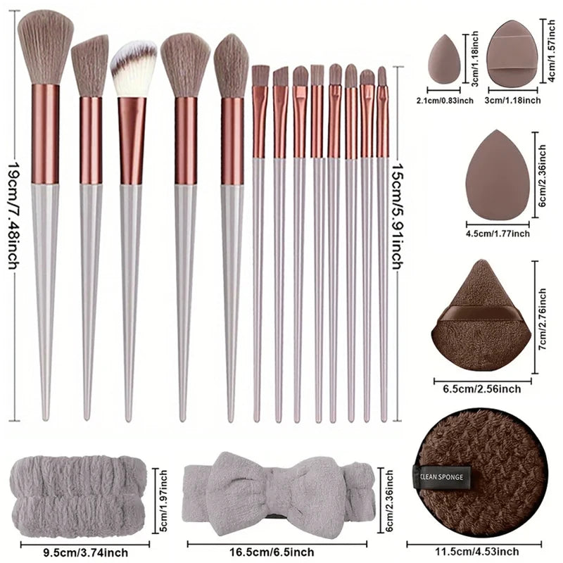 Ensemble de pinceaux de maquillage 13/33pcs Kit de pinceaux de maquillage professionnels doux