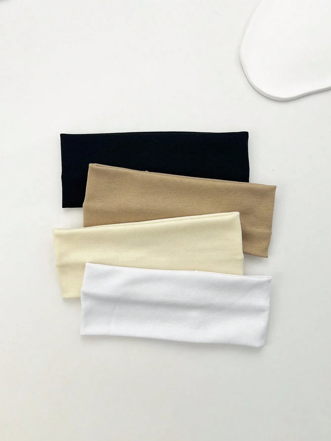 4Pcs/Set Fashion Knitted Hair Bands Women Solid Color Wide Elastic Headband Sport Yoga Hairband Soft Wash Face Makeup Headwrap