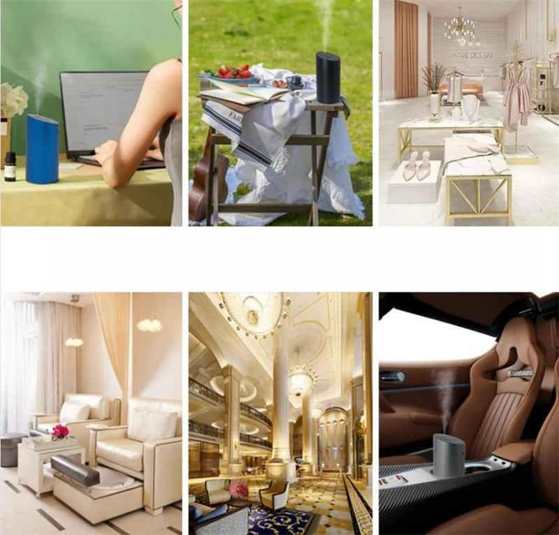 Russia Car Condensing Aroma Diffusers Pure Essential Oil Cool Fog Diffuser USB Power Cylindrical Oblique Section Simple Style