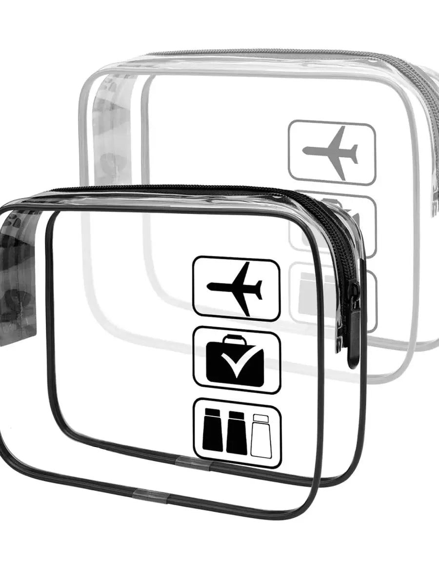 YANZAI Transparent Zipper Makeup Bag Organizer Box Men Women Travel Clear Cosmetic Bag Waterproof Toiletry Wash Make Up Bags