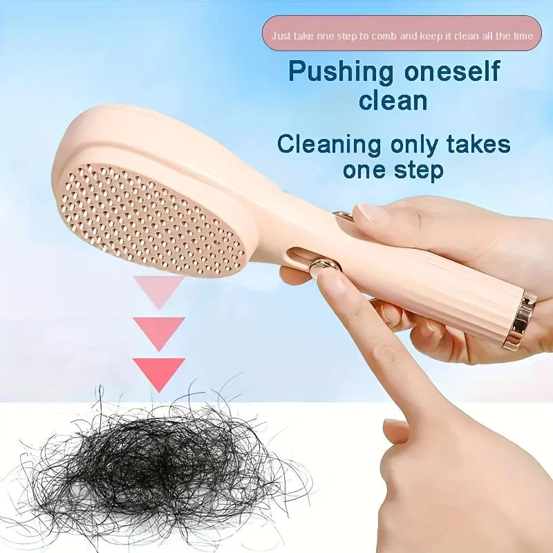 1pcs Magic Retractable Hair Comb-Anti-Static Scalp Massaging & Detangling Brush for All Hair Types Holiday Gift Box Beauty Tool