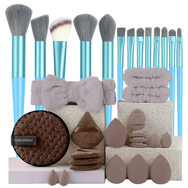 Ensemble de pinceaux de maquillage 13/33pcs Kit de pinceaux de maquillage professionnels doux