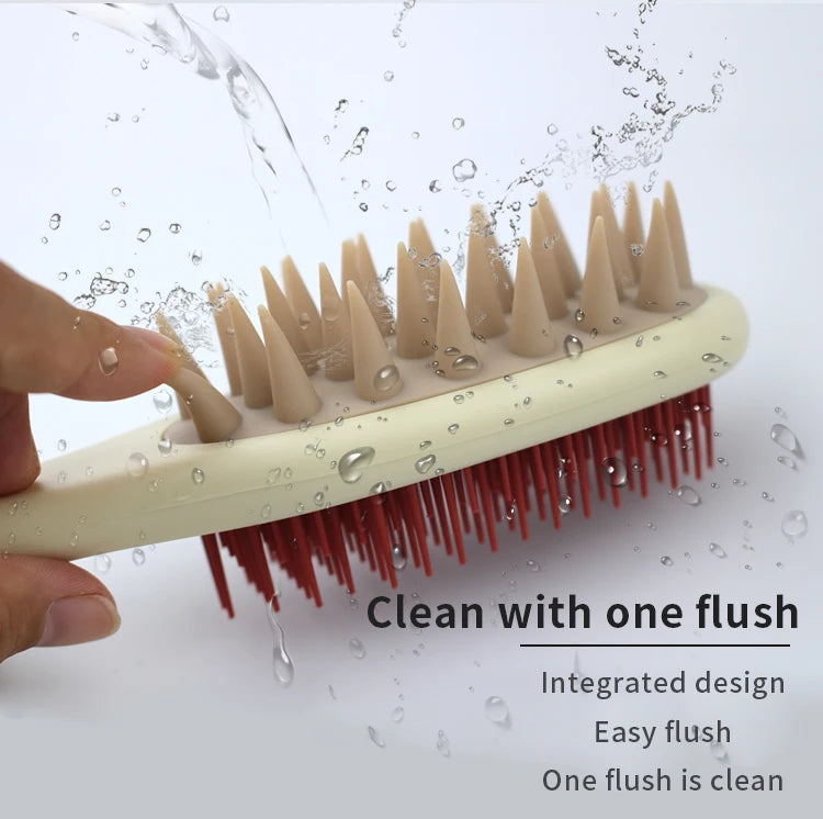 Peigne 2 en 1 pour shampooing et brosse double face