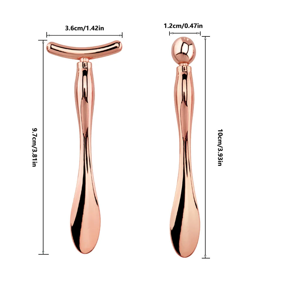 2in1 Mini Eye Massage Stick Face Lifting Massage Anti Cream Eye Pouch Dark Circles Spoon Applicator Facial Mixing Scoop Tool