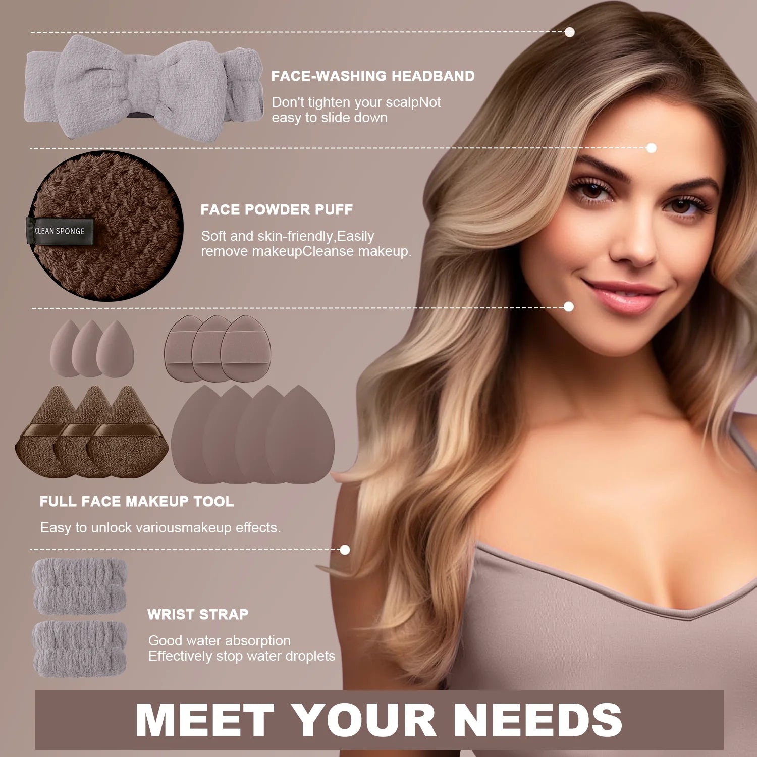 Ensemble de pinceaux de maquillage 13/33pcs Kit de pinceaux de maquillage professionnels doux