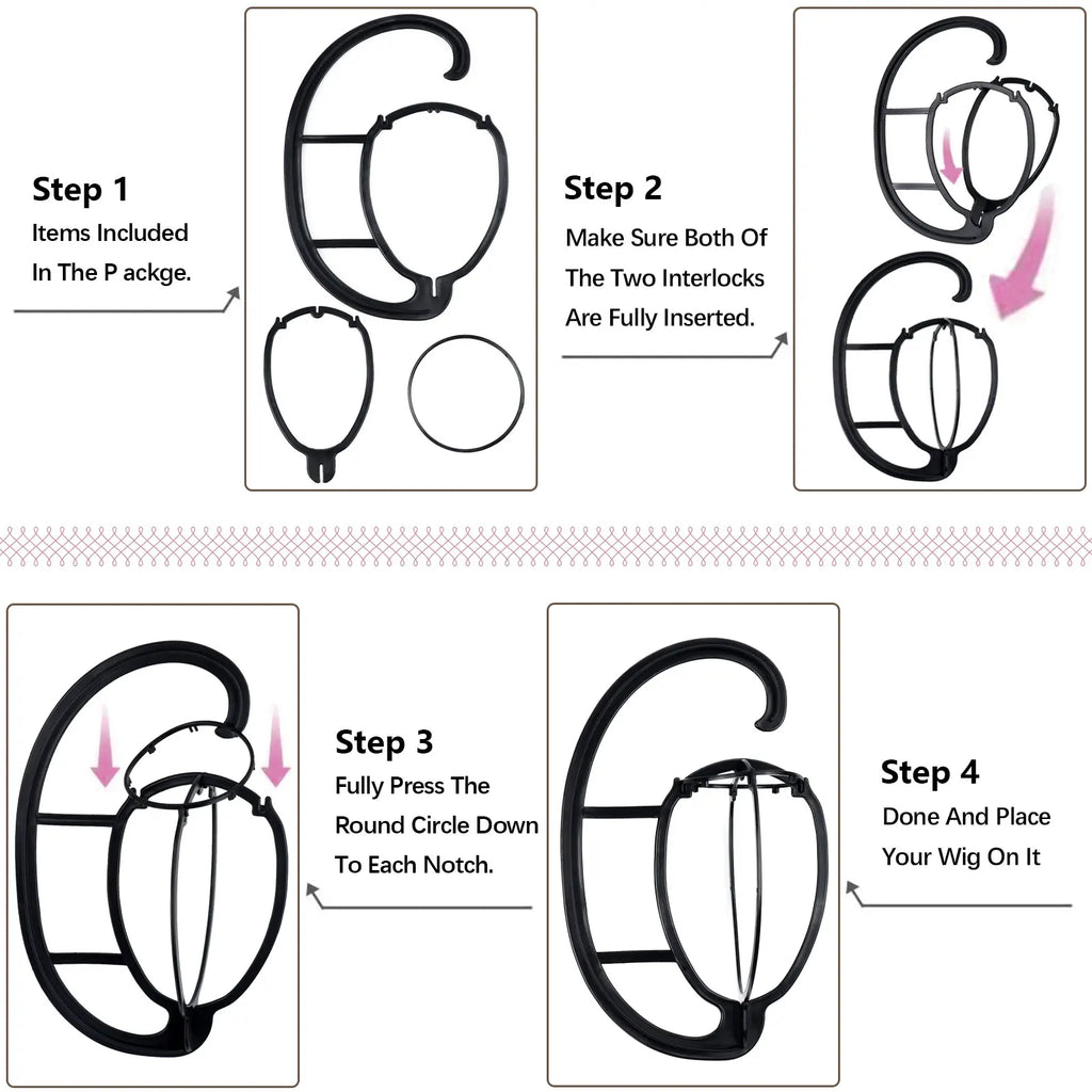 Wig Hanger Portable Hanging Wig Stand for Wigs and Hats Collapsible Wig Dryer Durable Wig Hanging stand Collapsible Wig
