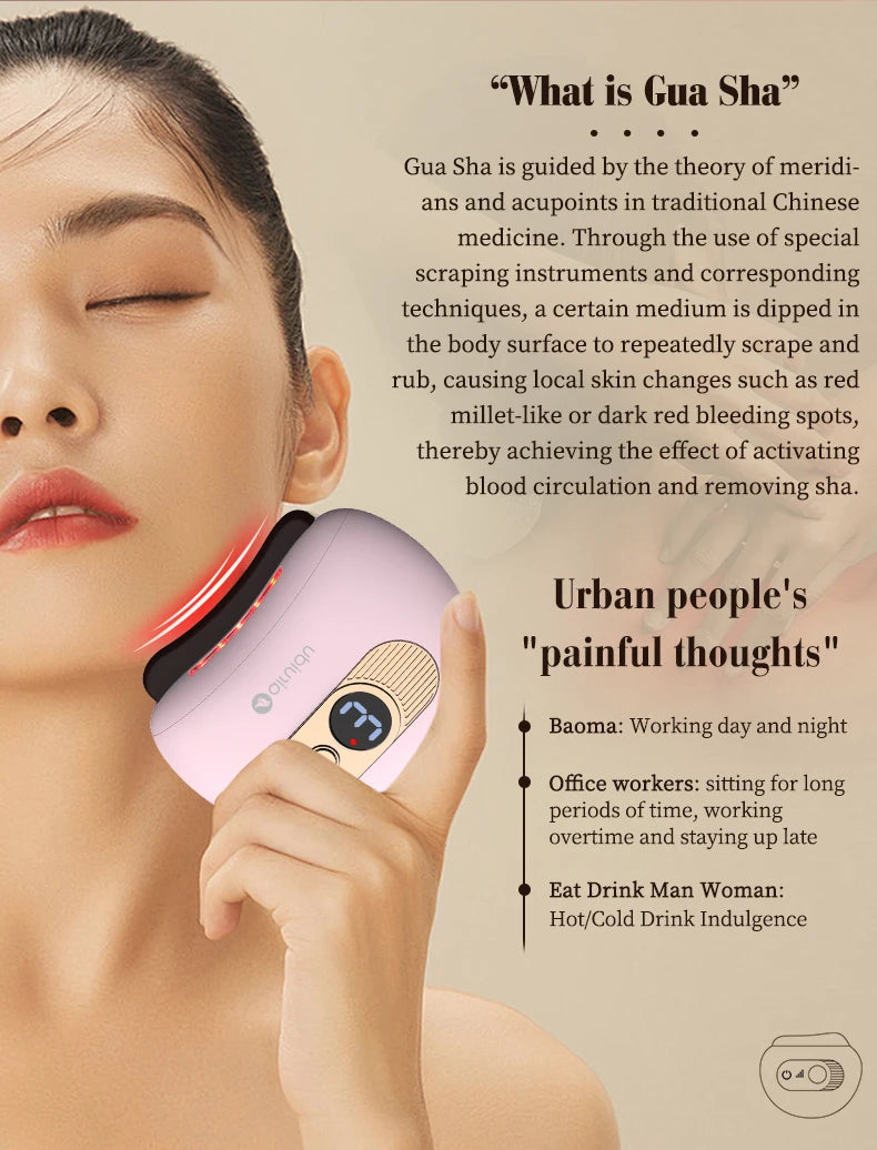 Electric Gua Sha Massage Board For Face Relieve Physical Fatigue Guasha Plate Jade Face Massager Scrapers Tools For Full Body