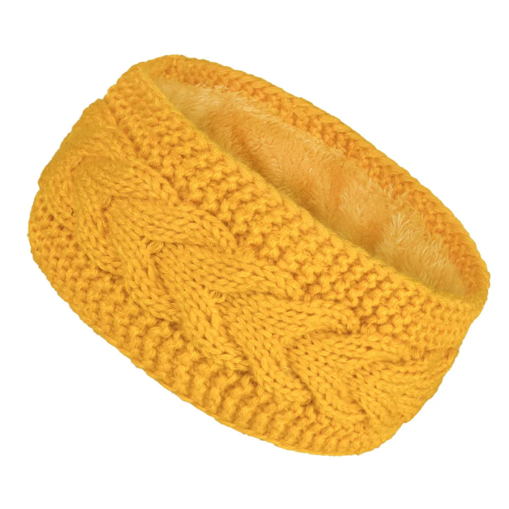 Couche intérieure tricotée d’hiver avec bandeau en velours coupe-vent et Keepwarm