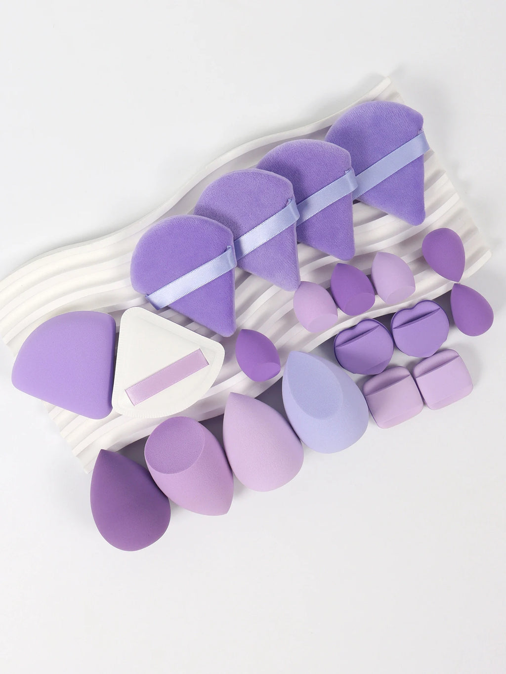 20 Pcs Pink Makeup Sponge and Makeup Puff Set Suitable for Face Cream and Powder Concealer Powder Makeup Machine