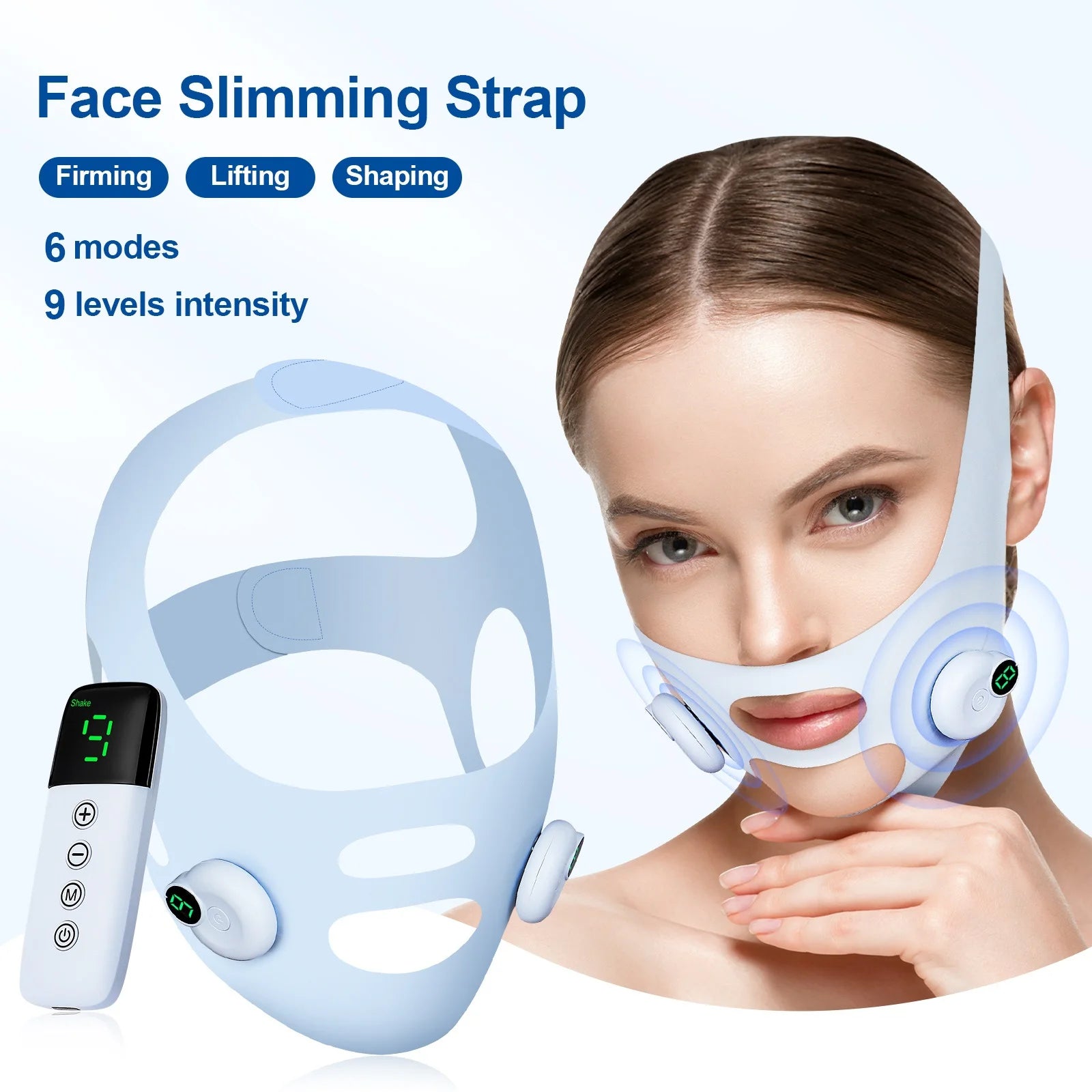 V Line Face Sliming Strap Facial EMS Levage Machine Micro-courant Face Masseur Basse Fréquence Pulse Chin Cheek Lift Up Belt
