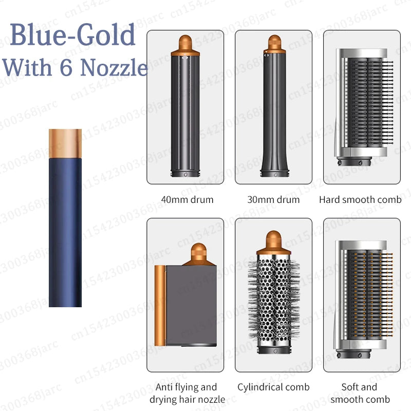 6 in1 Professional Hair Styler Multi Curling Iron Hair Styler Straightener Brush Curly 220V Hair Dryer Multi HairStyler