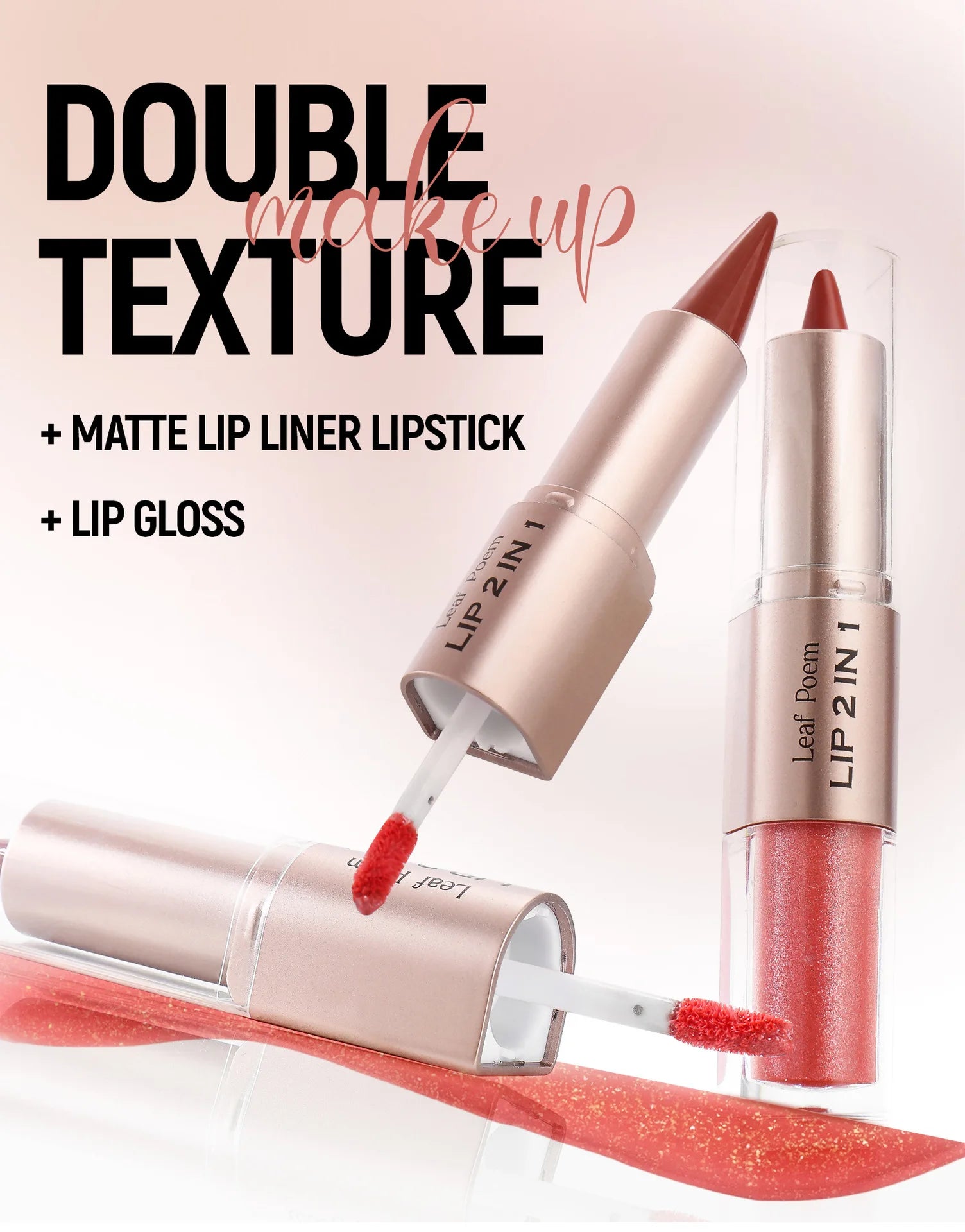 Crayon à lèvres conique brun noir Crayon de contour à double tête