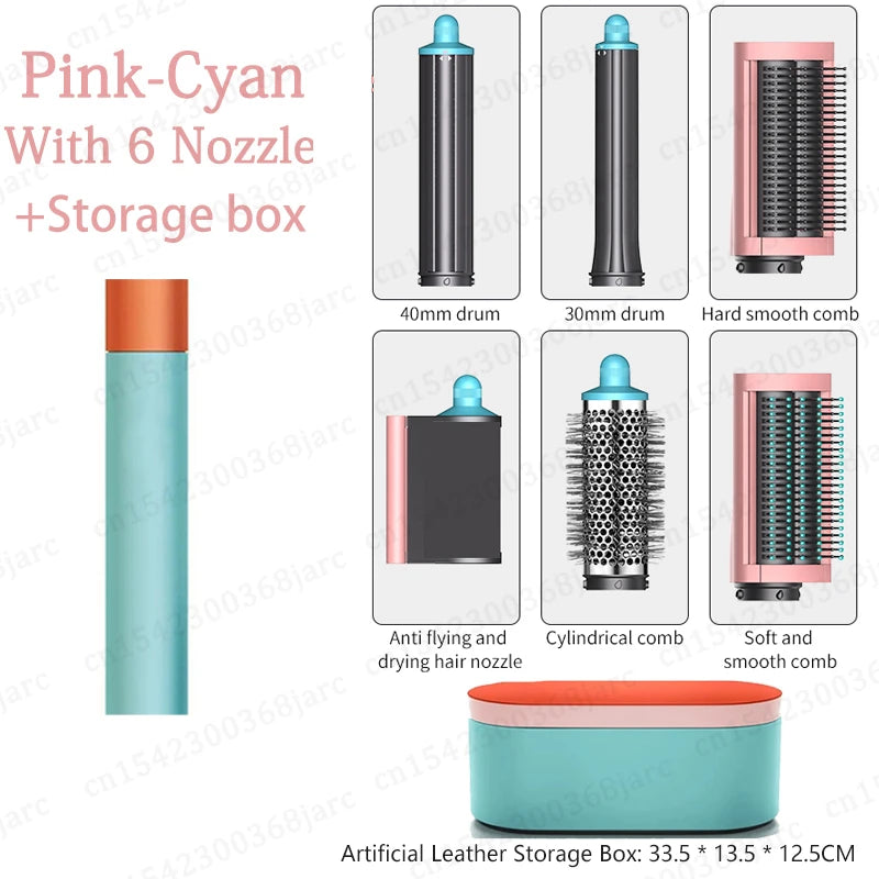 6 in1 Professional Hair Styler Multi Curling Iron Hair Styler Straightener Brush Curly 220V Hair Dryer Multi HairStyler