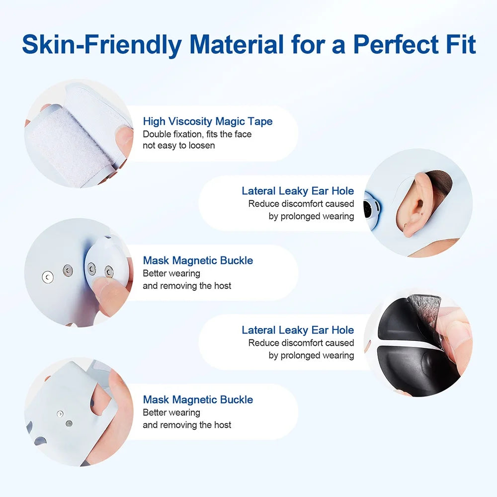 V Line Face Sliming Strap Facial EMS Levage Machine Micro-courant Face Masseur Basse Fréquence Pulse Chin Cheek Lift Up Belt