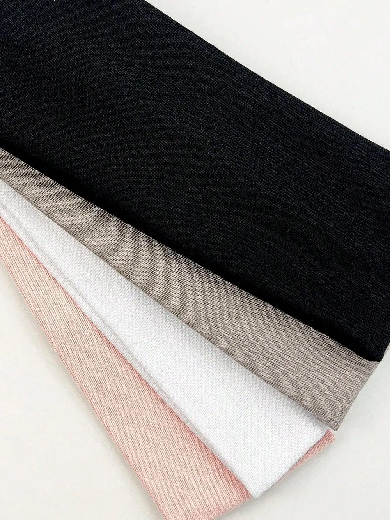 4Pcs/Set Fashion Knitted Hair Bands Women Solid Color Wide Elastic Headband Sport Yoga Hairband Soft Wash Face Makeup Headwrap