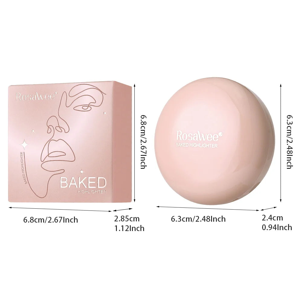 Long-lasting waterproof fine shimmer highlighter, natural glossy effect, brighten the contour and modify the face