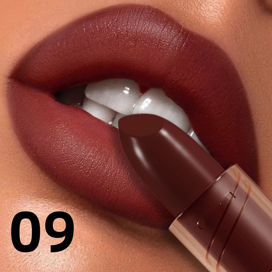 14-color Matte Lipstick  Red Lip Stick Waterproof Sexy Korean Makeup Lip Tint Brown Pink Lip Cosmetic Long Lasting Lip Gloss
