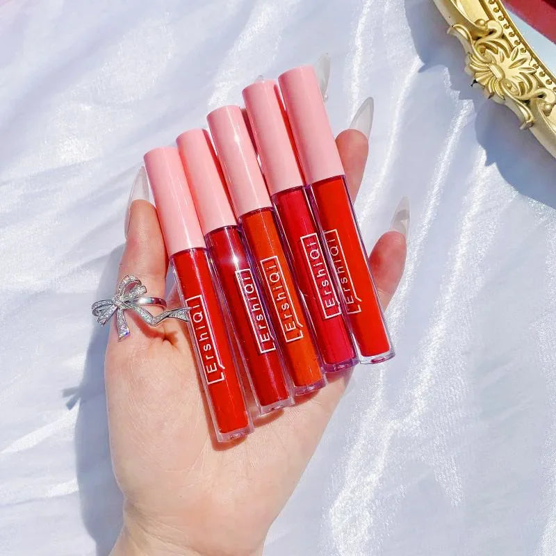 Ensemble de brillant à lèvres liquide de 10 couleurs Ensemble de rouge à lèvres imperméable antiadhésif de 24 heures Ensemble de rouges à lèvres de miroir de longue durée Gloss à lèvres Soins de maquillage cosmétique