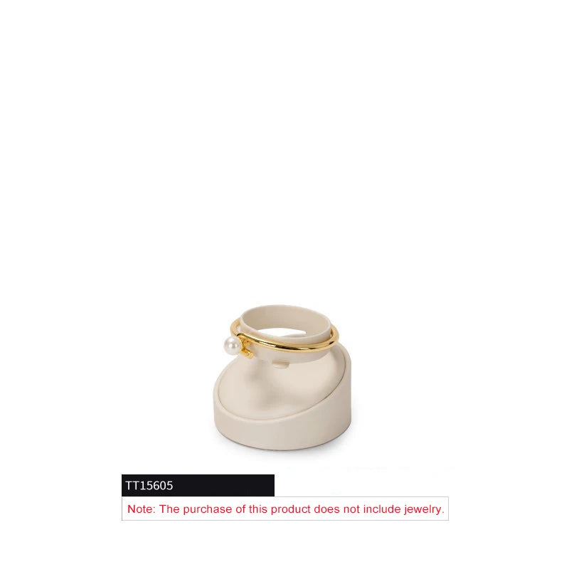 Ciyye Beige Jewelry Counter Display Set Props Shop Cabinet Display for Necklace Earring Ring Jewelry Stand Storage Organizer Set