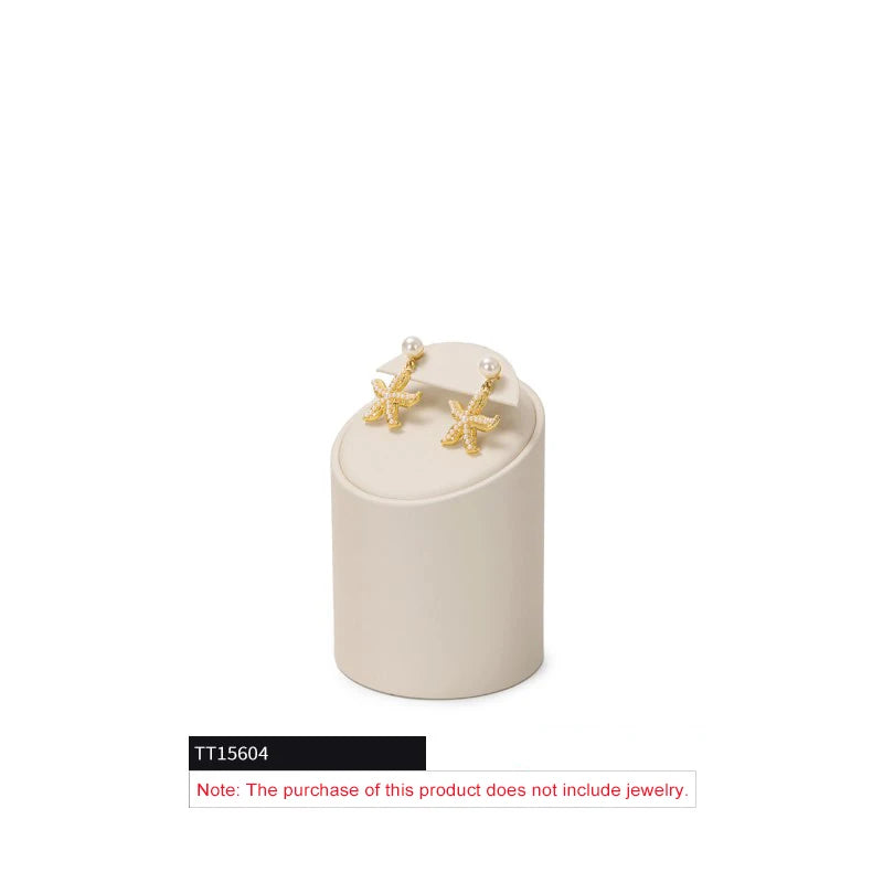 Ciyye Beige Jewelry Counter Display Set Props Shop Cabinet Display for Necklace Earring Ring Jewelry Stand Storage Organizer Set