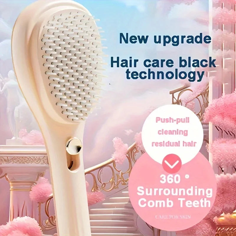 1pcs Magic Retractable Hair Comb-Anti-Static Scalp Massaging & Detangling Brush for All Hair Types Holiday Gift Box Beauty Tool