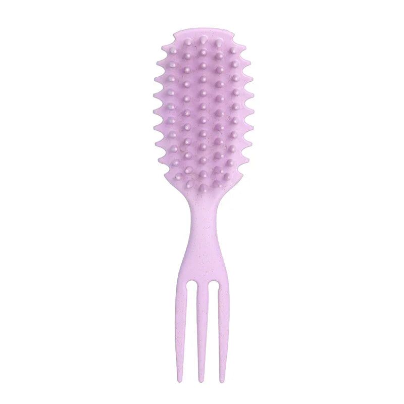 Curly Hair Brush Gentle Detangling Hairbrush Scalp Massage 3-in-1 Multifunction Curl Comb Defining Curly Hair Styling Tools