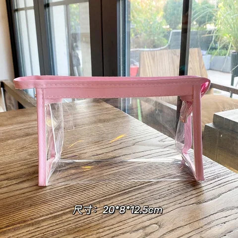 1PC Large Capacity Waterproof Cosmetic Bag Clear Summer Storage Makeup Organizer Bags Supplies Girl Transparent Pencil Case