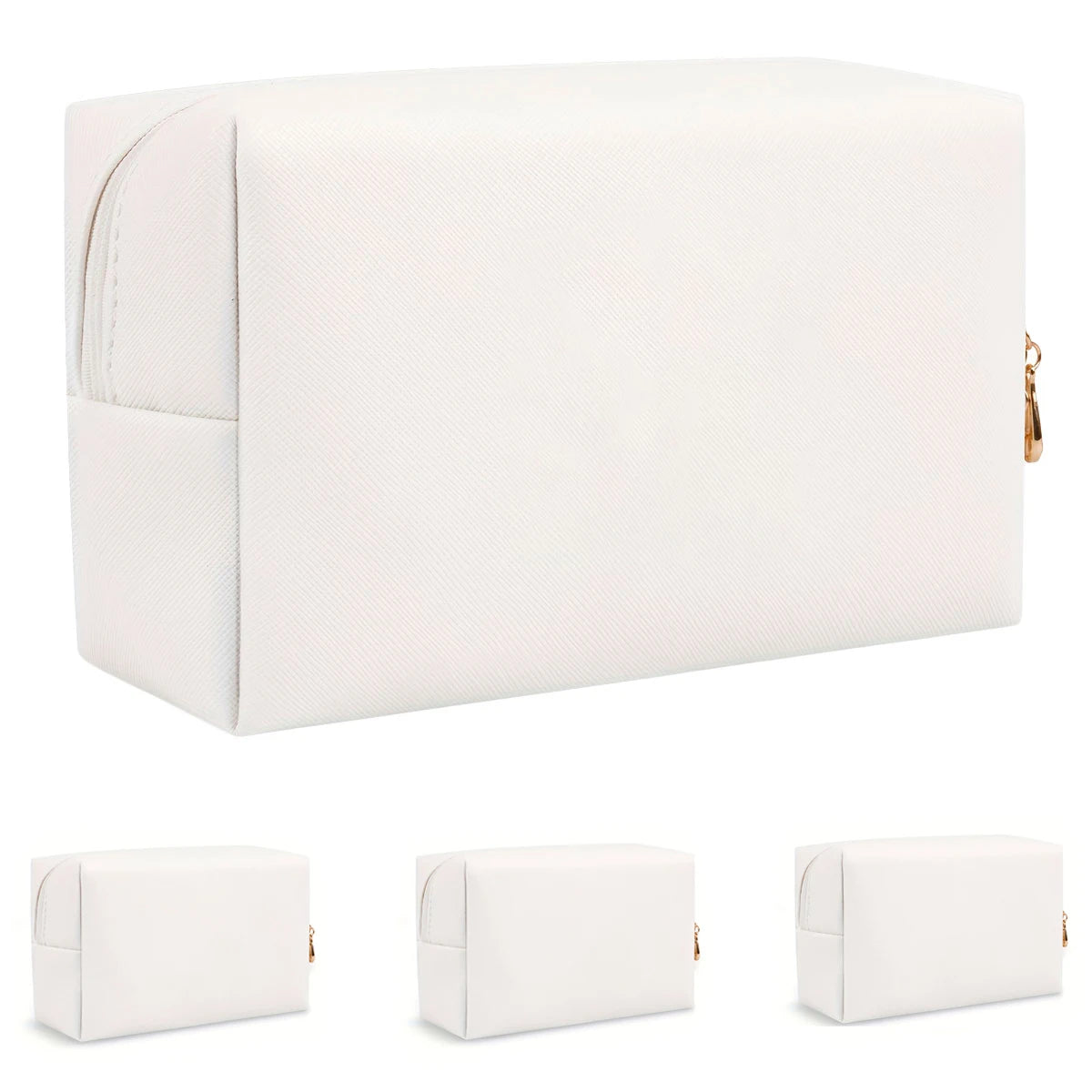 Initial letter patch makeup bag, Preppy portable zipper bag, PU leather waterproof travel wash bag,letter women's handbag-ll-LJX