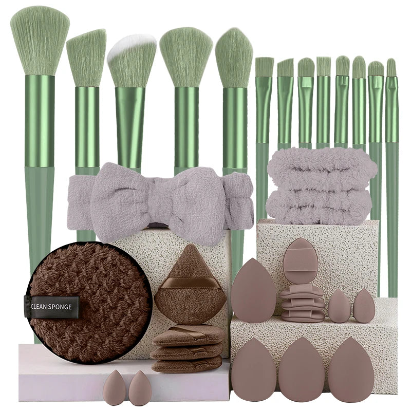 Ensemble de pinceaux de maquillage 13/33pcs Kit de pinceaux de maquillage professionnels doux
