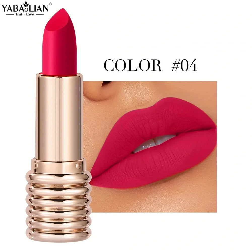 1pc Matte Lipsticks Waterproof Velvet Nude Lipstick Sexy Red Lip Stick Pigment Makeup Pink Lip Gloss Long Lasting Makeup