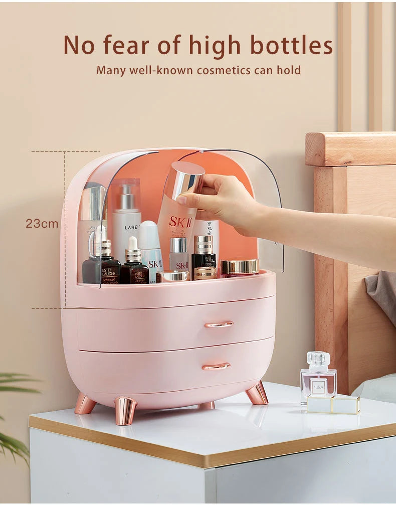 Conteneur de maquillage Boîte de vernis Organisateur de rangement de bureau Tiroir de maquillage Grande boîte Capacité cosmétique Stockage Organisateur de bijoux pour ongles