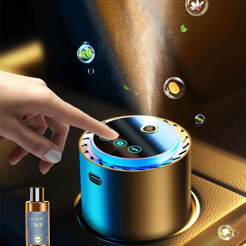 Car Perfume Diffuser Smart Air Freshener Automatic Spraying 1200MAH Touch Screen Auto Essential Oil Aromatherapy Remove Odors