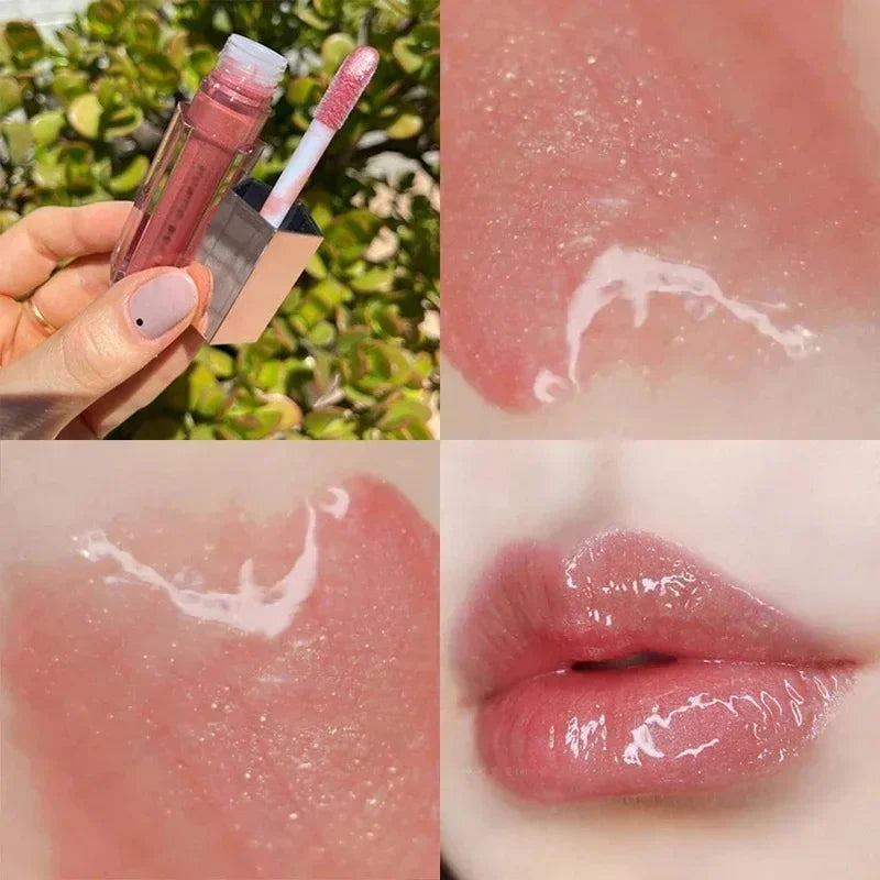 Hot 9 Colors Lip Gloss Rouge à lèvres Water Gloss Highlight Mirror Lasting FUSSY HEAT RIRI Sparkling Charming Hydratant Lip Care