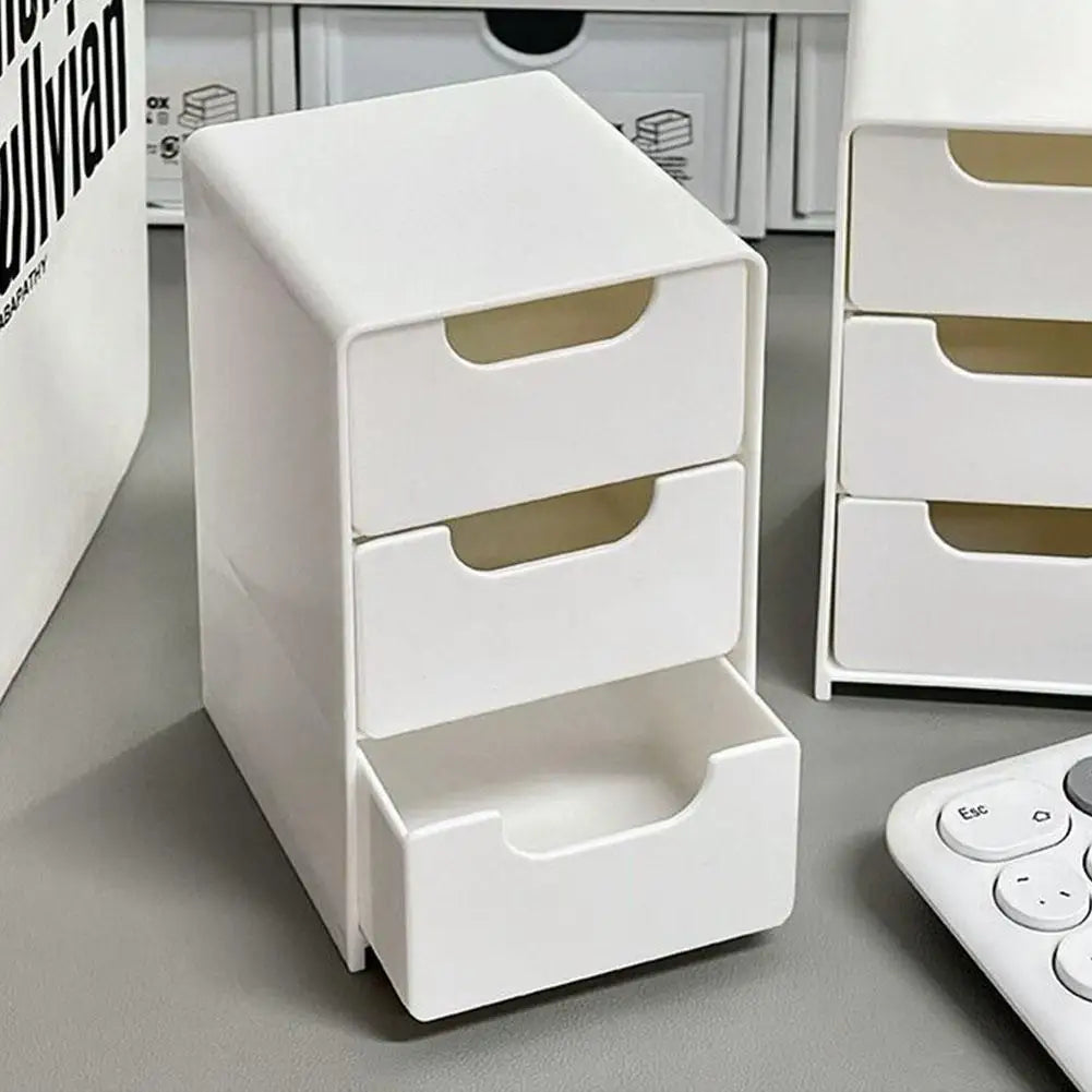 Mini boîte de rangement Petite boîte de rangement à tiroir Boîte de rangement de style tiroir à grille en couches Boîte de rangement à plusieurs niveaux Organisateur de bureau avec tiroirs