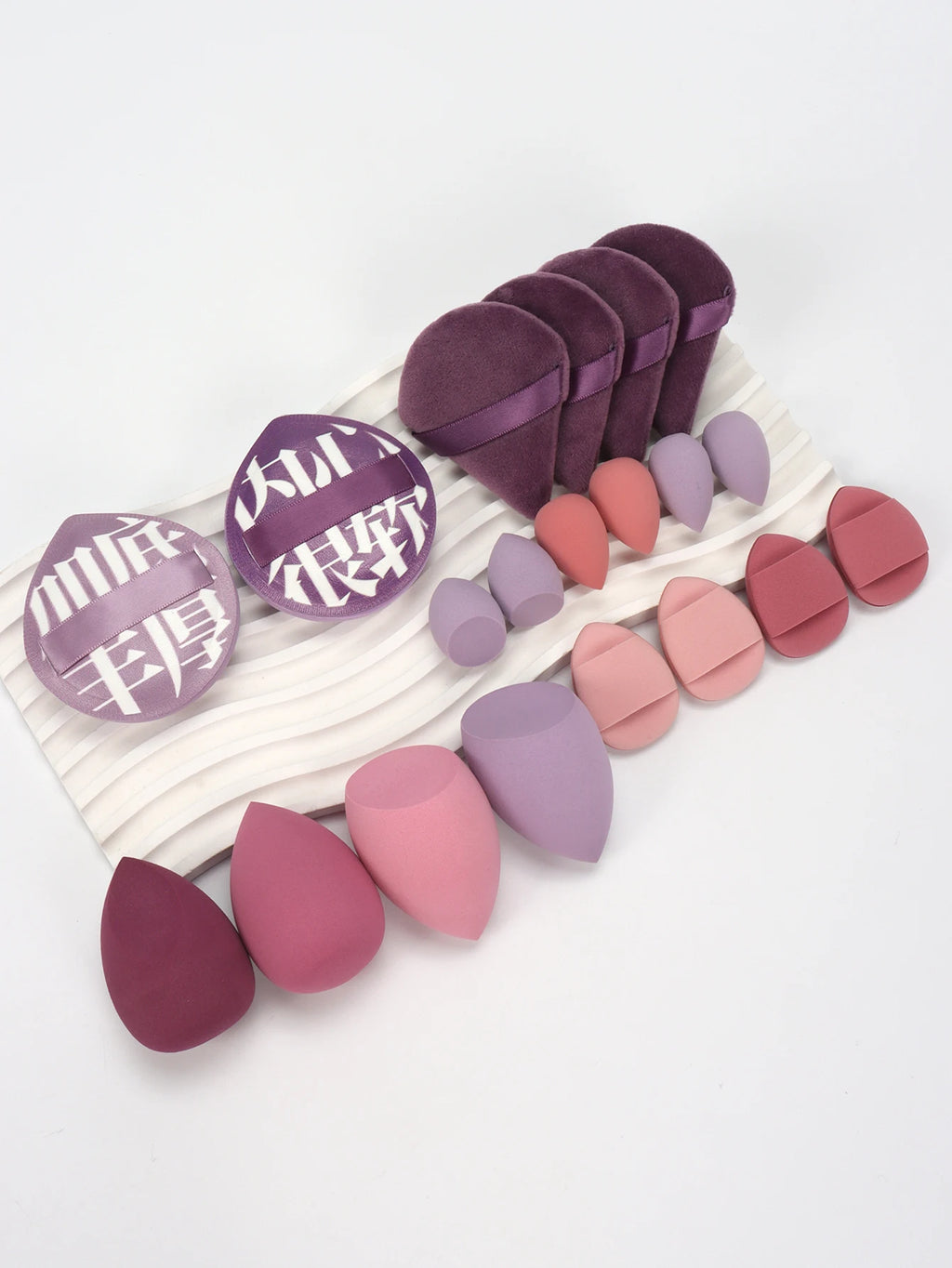 20 Pcs Pink Makeup Sponge and Makeup Puff Set Suitable for Face Cream and Powder Concealer Powder Makeup Machine