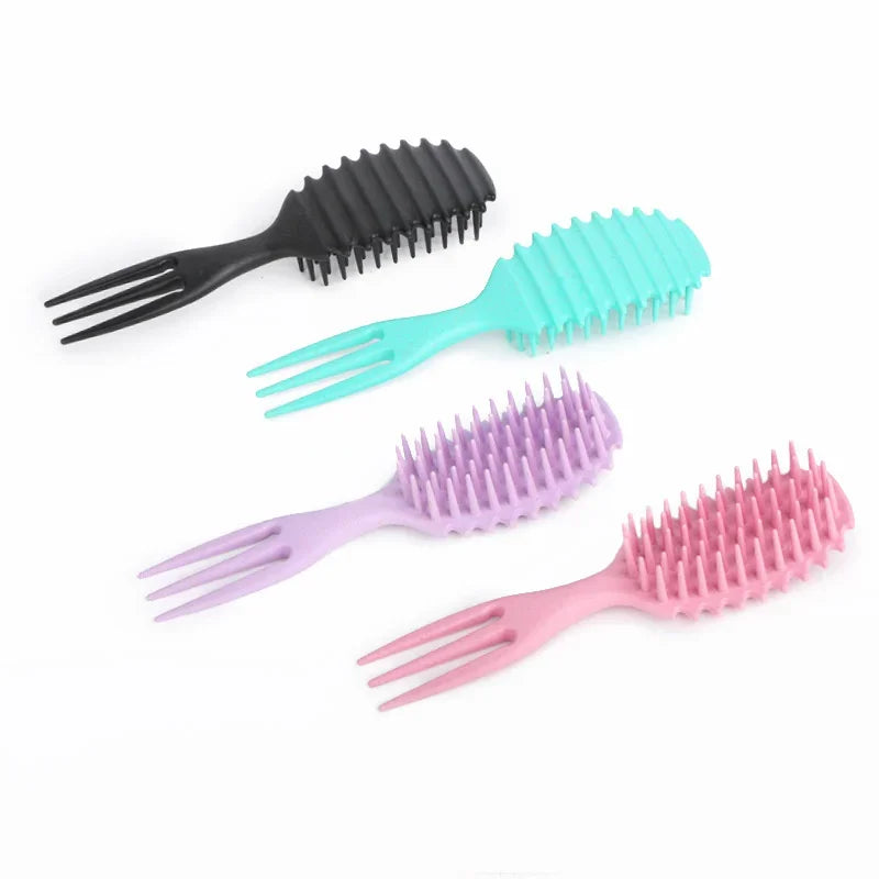 Curly Hair Brush Gentle Detangling Hairbrush Scalp Massage 3-in-1 Multifunction Curl Comb Defining Curly Hair Styling Tools