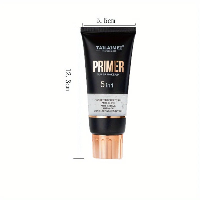 Waterproof Base Transparent Gel Makeup Primer - Full Coverage Matte Foundation With Color Retention, Natural Avocado And Rose Ex